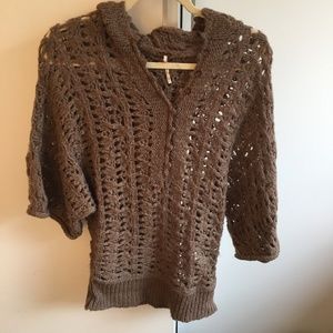 Free People Taupe Knit Sweater Sz S